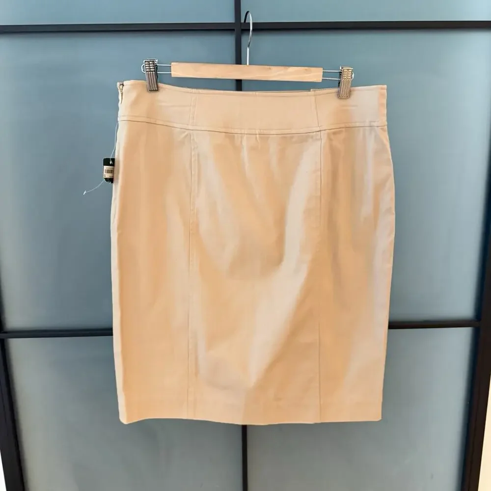 Lauren Ralph Lauren Khaki Skirt Size 10 Tan Cotton Twill A-Line NWT